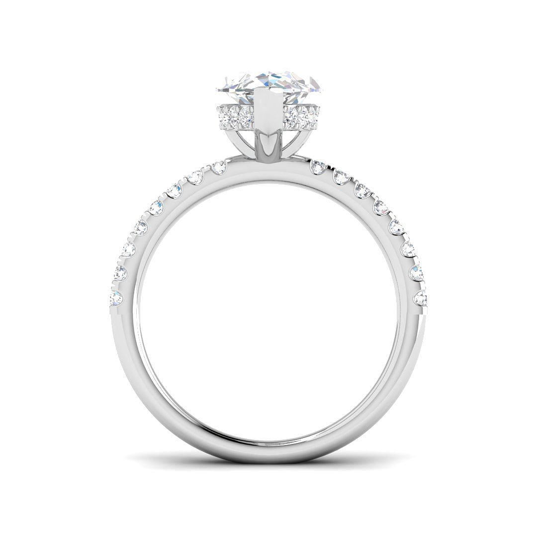 9ct White Gold 3.45ct E VS2 Laboratory Grown CVD Ring