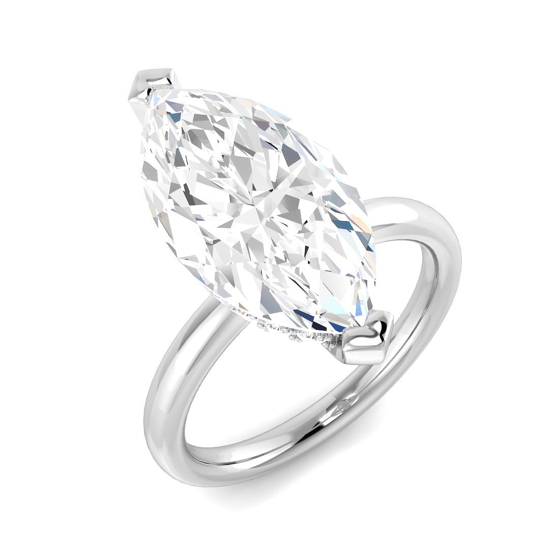 9ct White Gold 5.28ct E VS2 Laboratory Grown CVD Ring