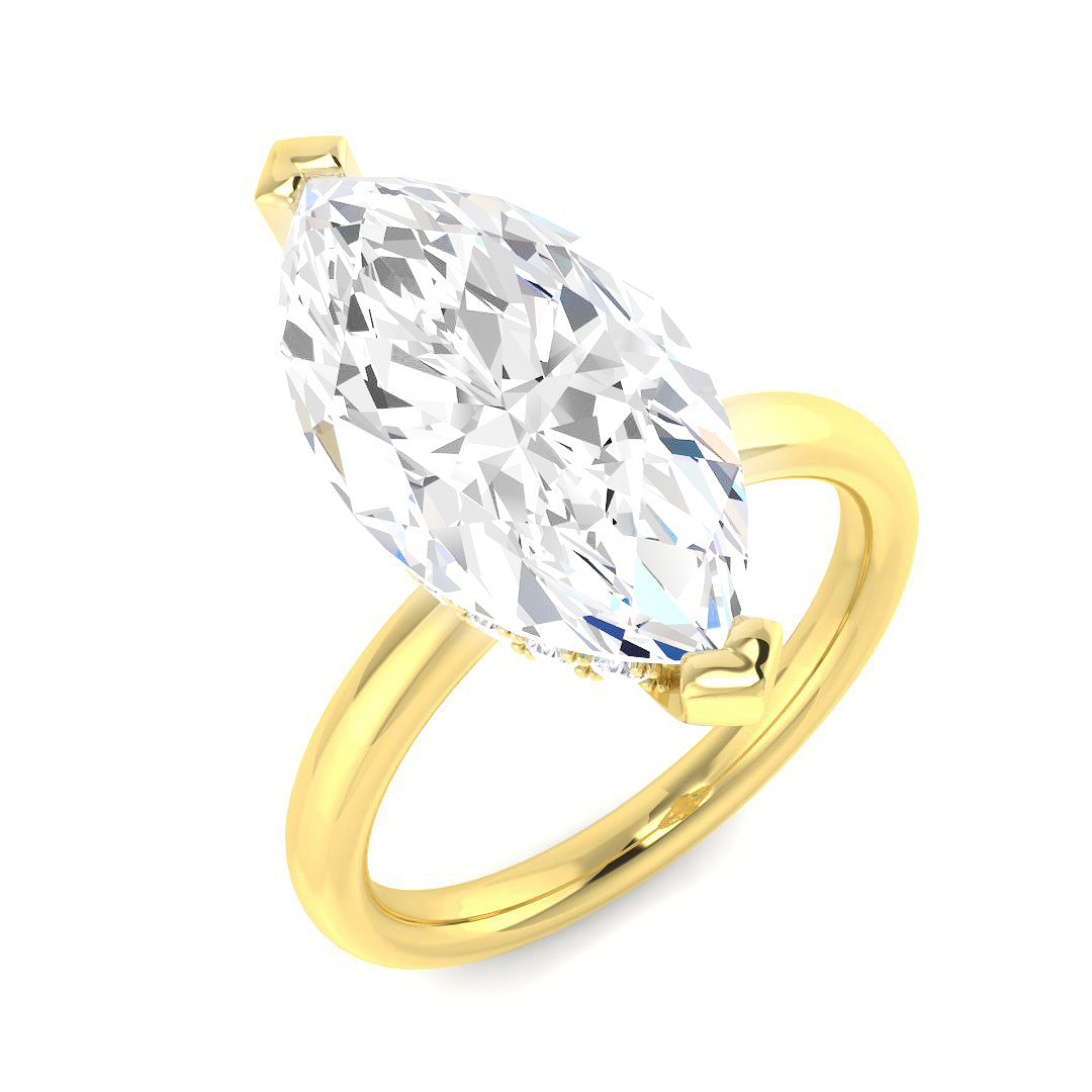 9ct Yellow Gold 5.31ct E VS2 Laboratory Grown CVD Ring