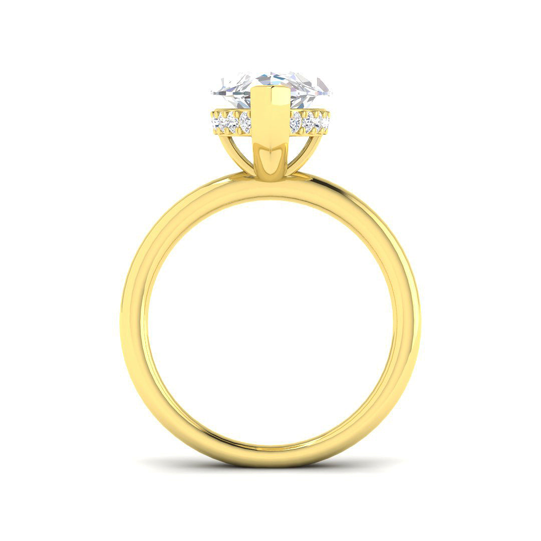 9ct Yellow Gold 5.31ct E VS2 Laboratory Grown CVD Ring