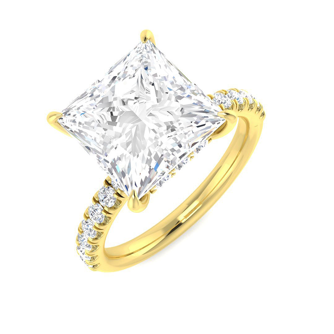 9ct Yellow Gold 5.49ct E VS2 Laboratory Grown CVD Ring