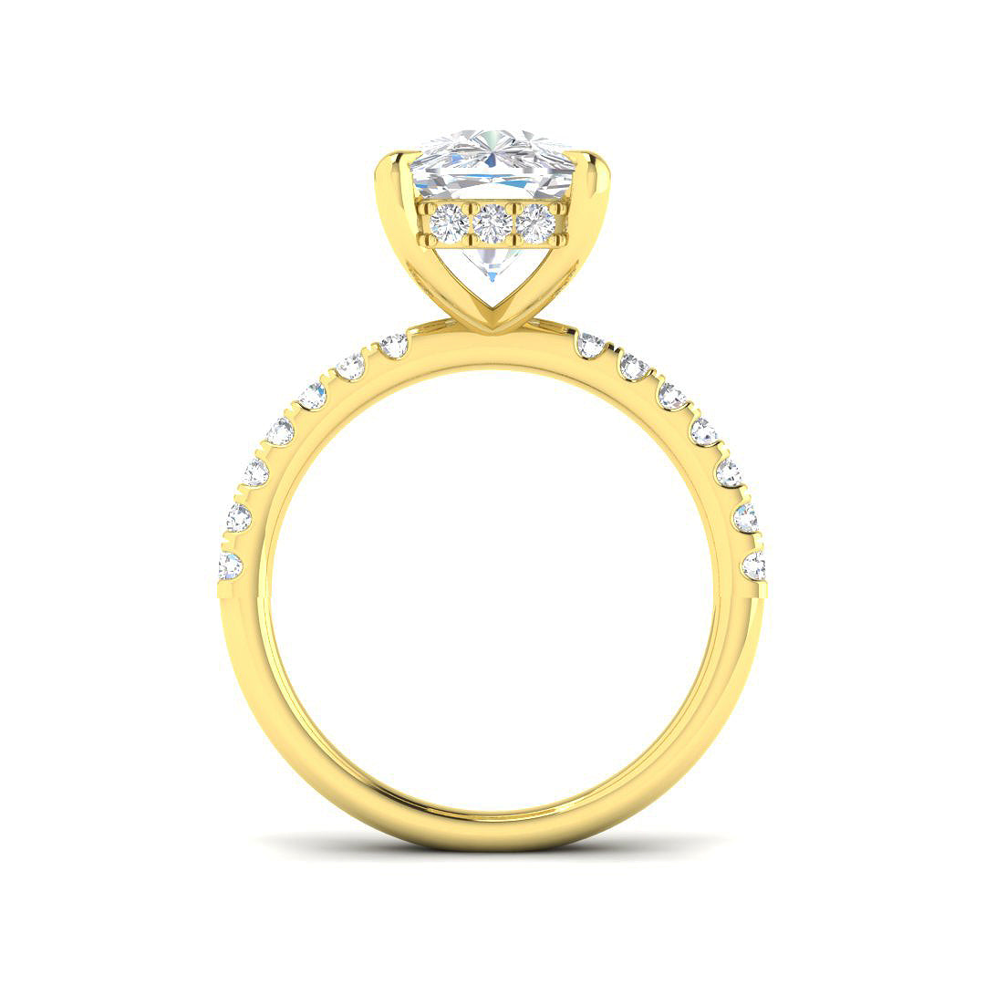 9ct Yellow Gold 5.51ct E VS1 Laboratory Grown CVD Ring