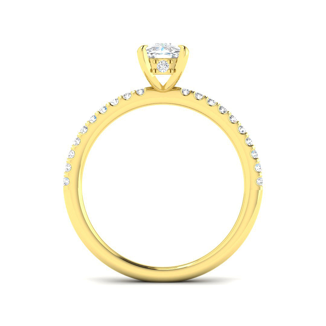 9ct Yellow Gold 1.23ct D VS2 Laboratory Grown CVD Ring