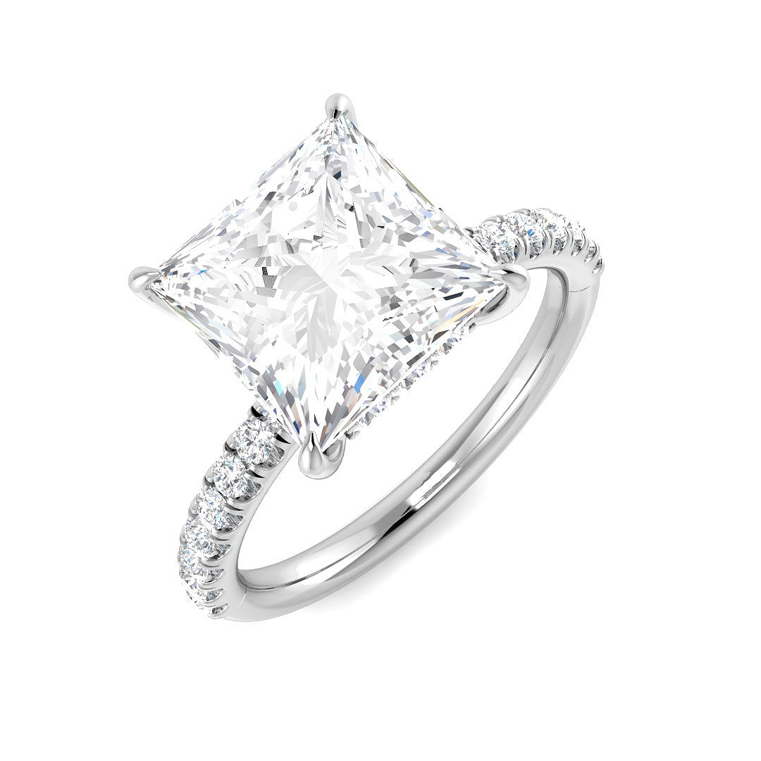 Platinum 4.47ct E VS2 Laboratory Grown CVD Ring