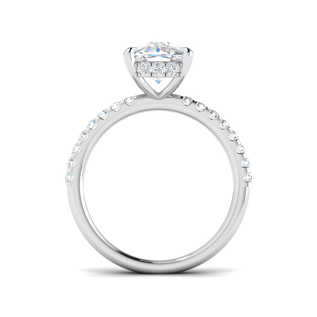 Platinum 3.40ct E VS2 Laboratory Grown CVD Ring