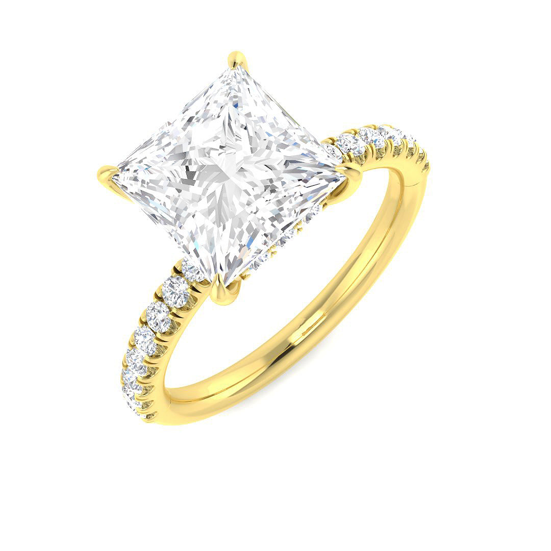18ct Yellow Gold 3.39ct E VS2 Laboratory Grown CVD Ring