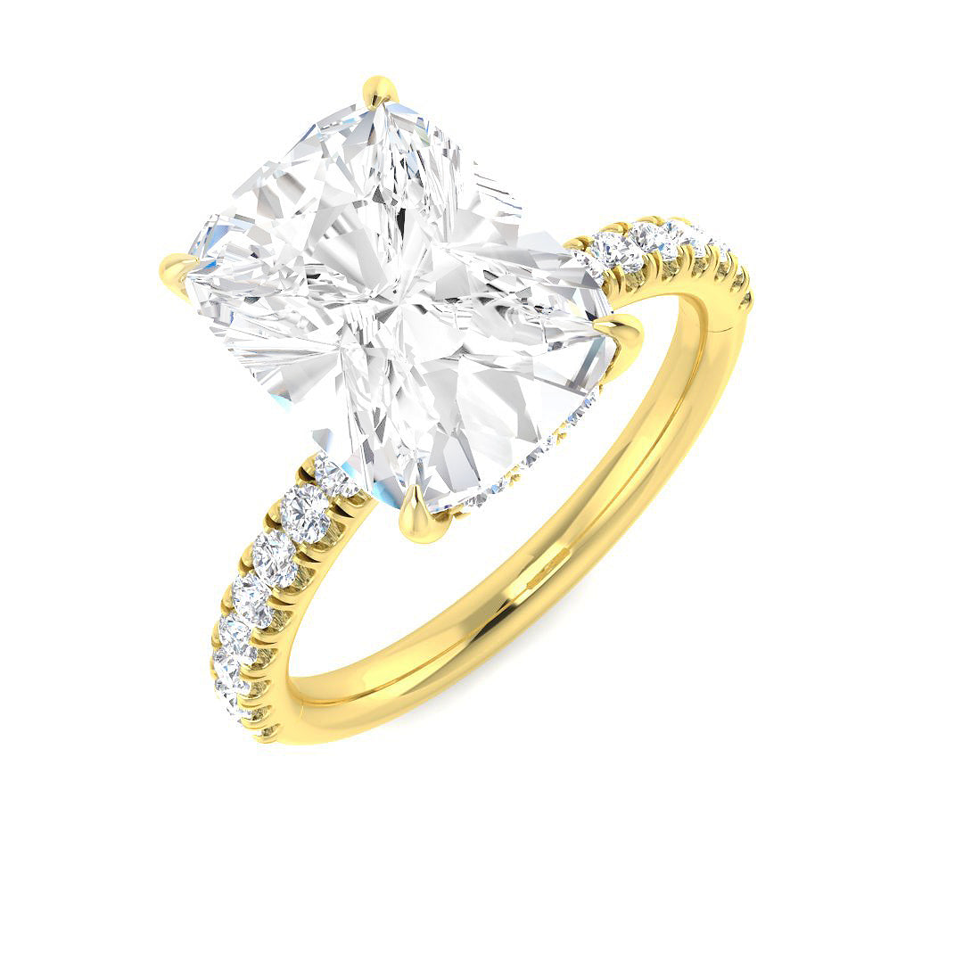 18ct Yellow Gold 4.46ct E VS2 Laboratory Grown CVD Ring