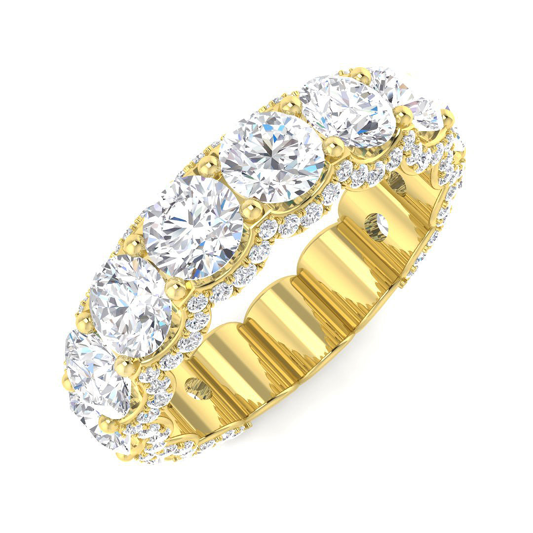9ct Yellow Gold 6.99ct Laboratory Grown CVD Ring