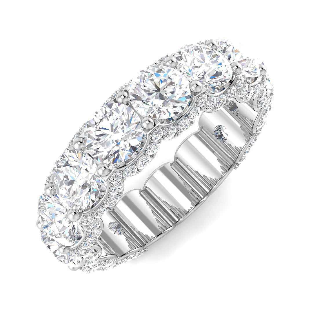 9ct White Gold 6.99ct Laboratory Grown CVD Ring