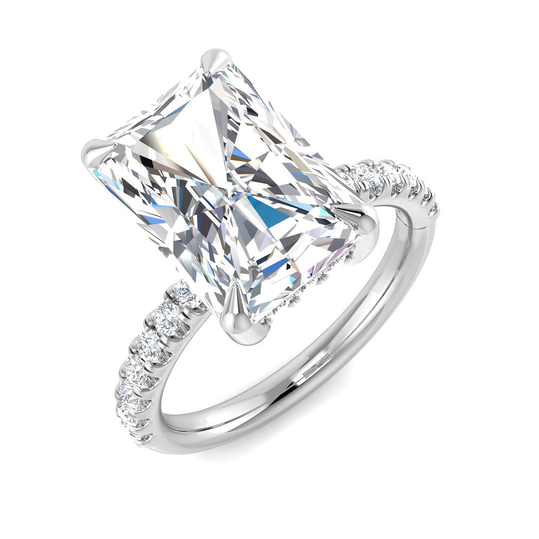 9ct White Gold 5.55ct E VS1 Laboratory Grown CVD Ring