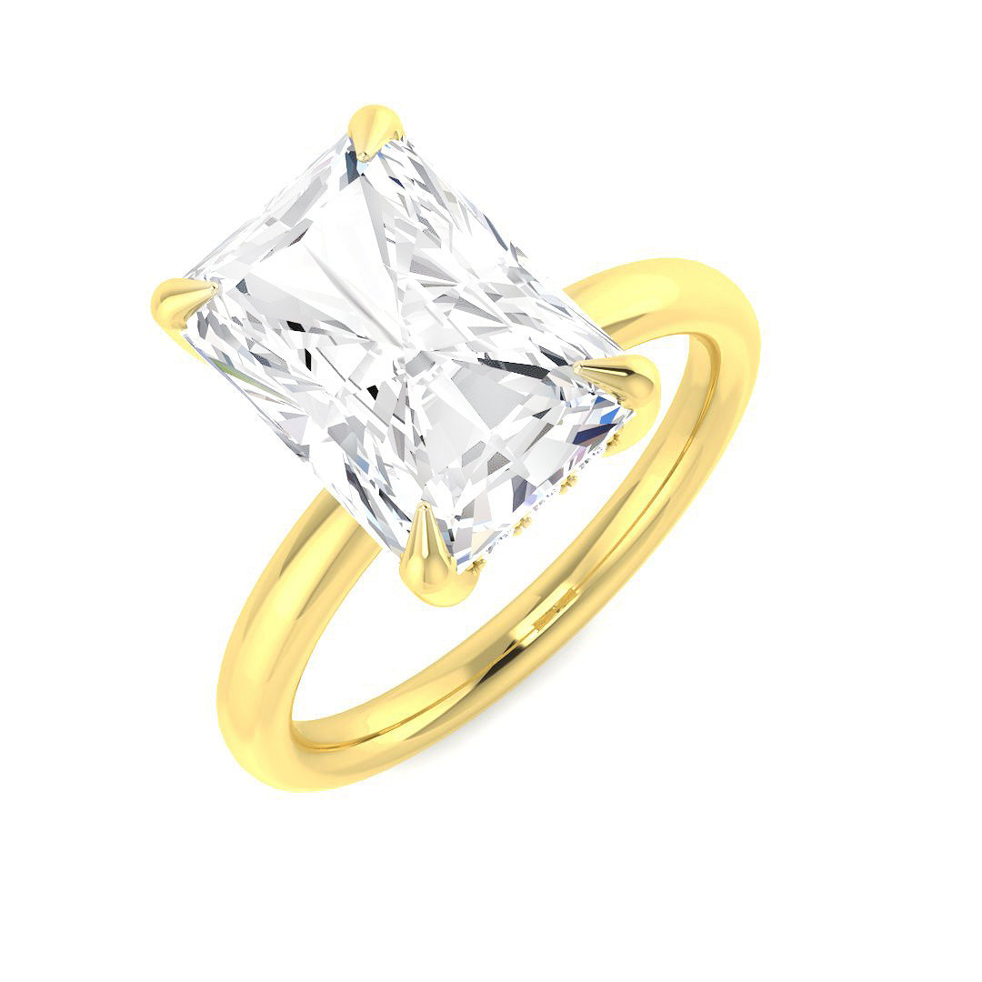 9ct Yellow Gold 4.25ct E VS2 Laboratory Grown CVD Ring