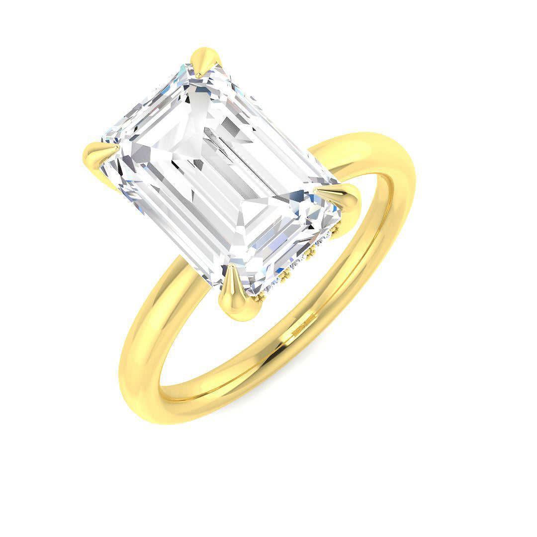 9ct Yellow Gold 4.22ct E VS2 Laboratory Grown CVD Ring