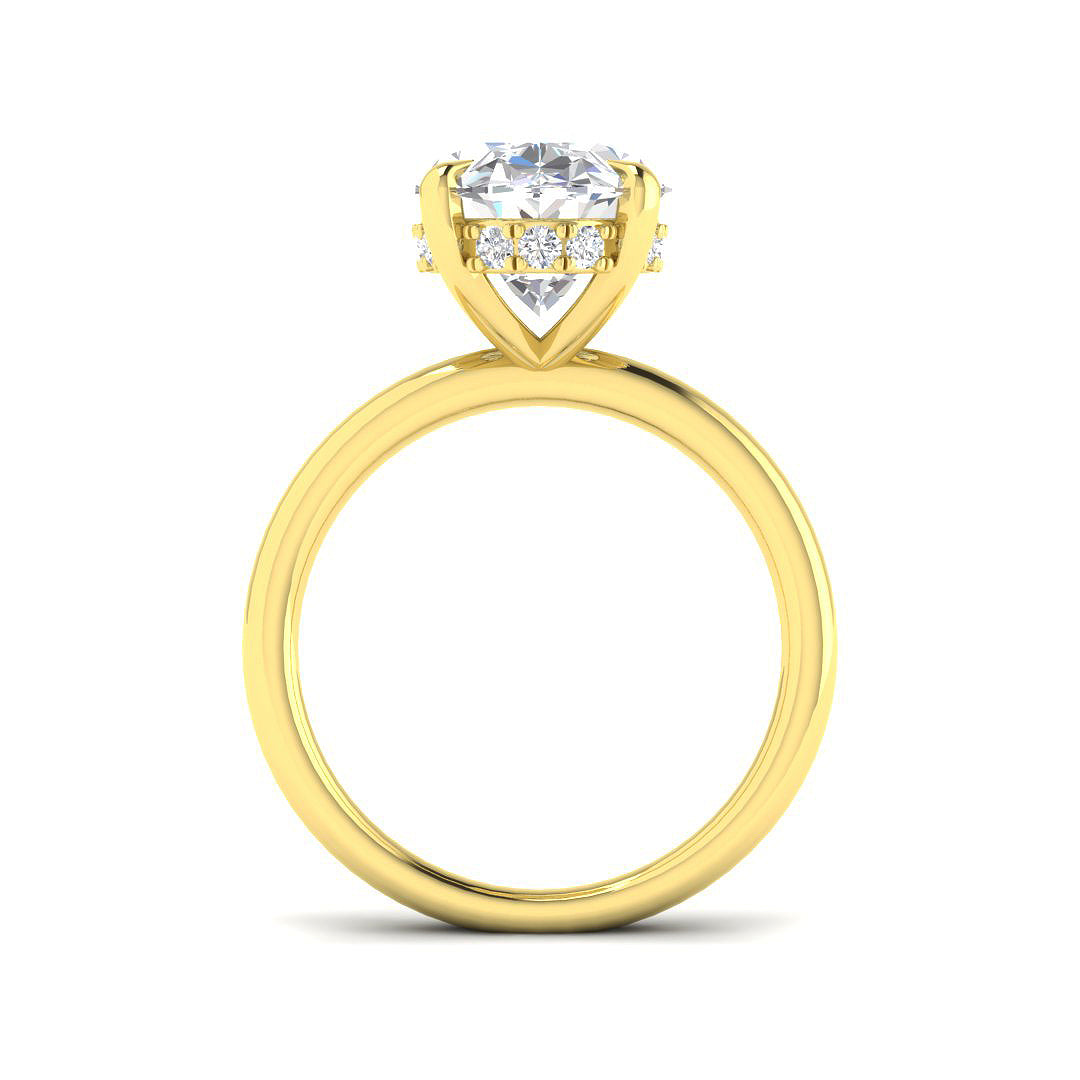 9ct Yellow Gold 5.22ct E VS2 Laboratory Grown CVD Ring