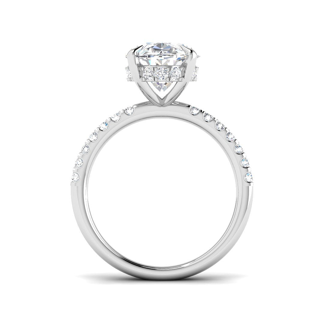 9ct White Gold 4.44ct E VS2 Laboratory Grown CVD Ring