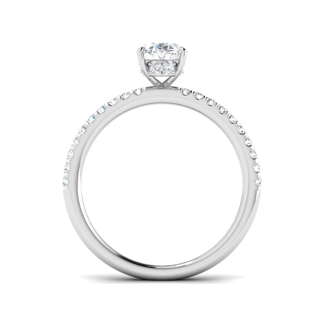 Platinum 1.28ct E VS2 Laboratory Grown CVD Ring