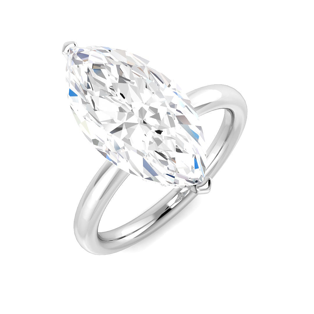 Platinum 4.28ct E VS2 Laboratory Grown CVD Ring