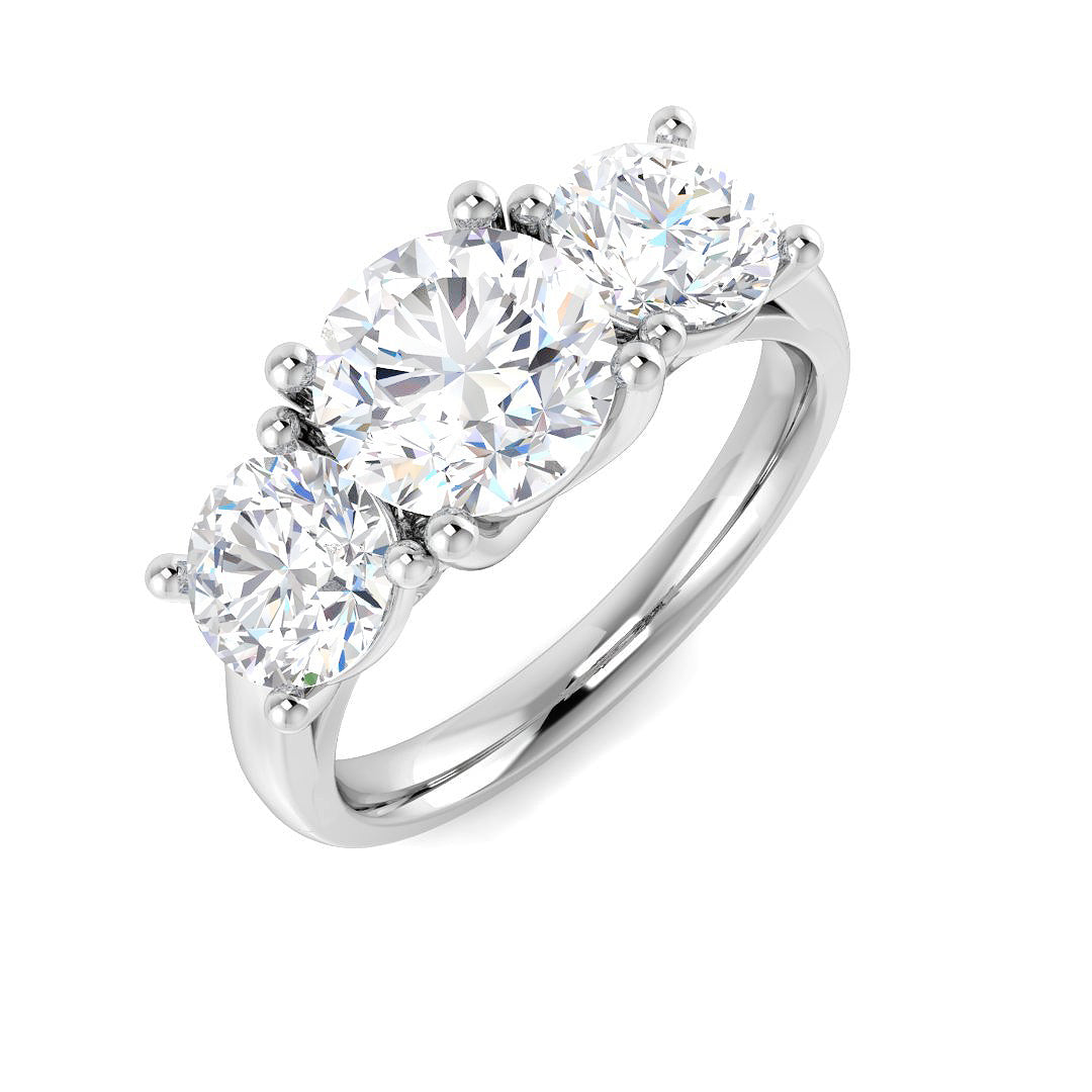 Platinum 2.96ct D VS1 Laboratory Grown CVD Ring