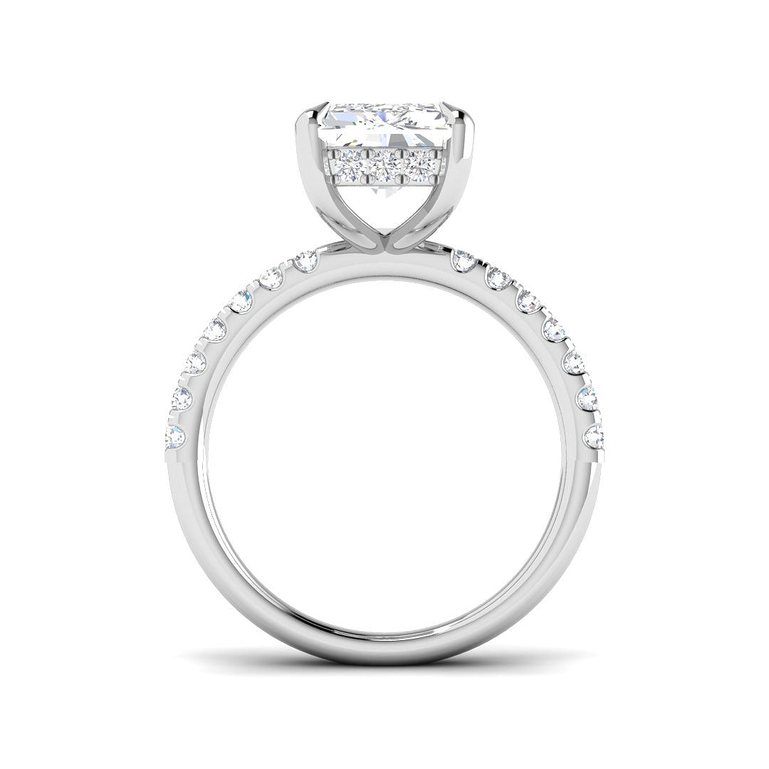9ct White Gold 4.50ct E VS2 Laboratory Grown CVD Ring