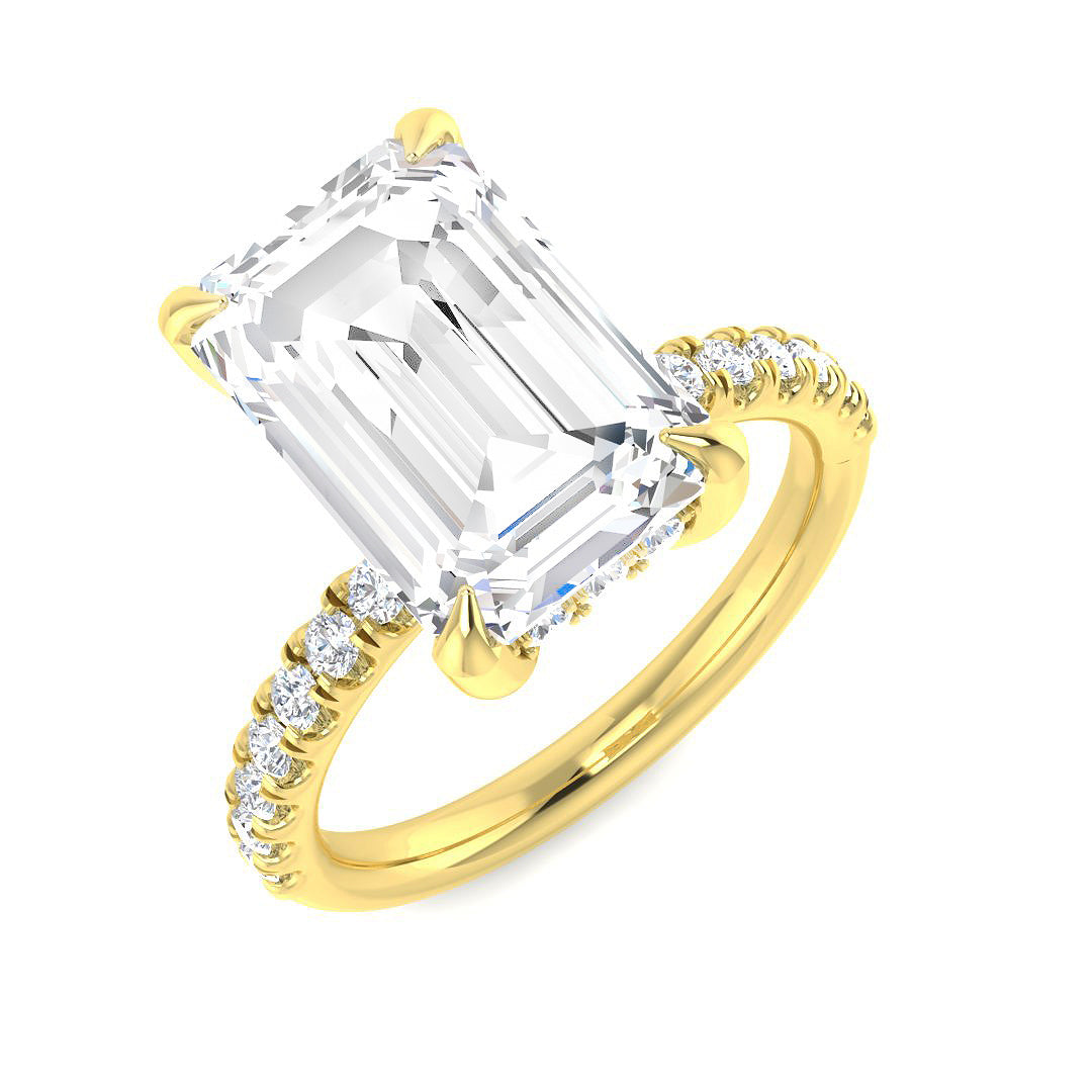 9ct Yellow Gold 5.52ct E VS2 Laboratory Grown CVD Ring