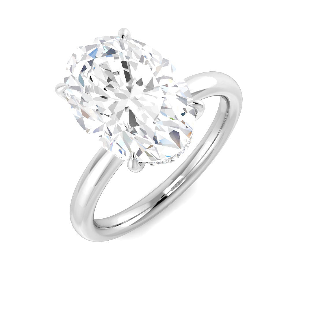 9ct White Gold 4.22ct E VS2 Laboratory Grown CVD Ring