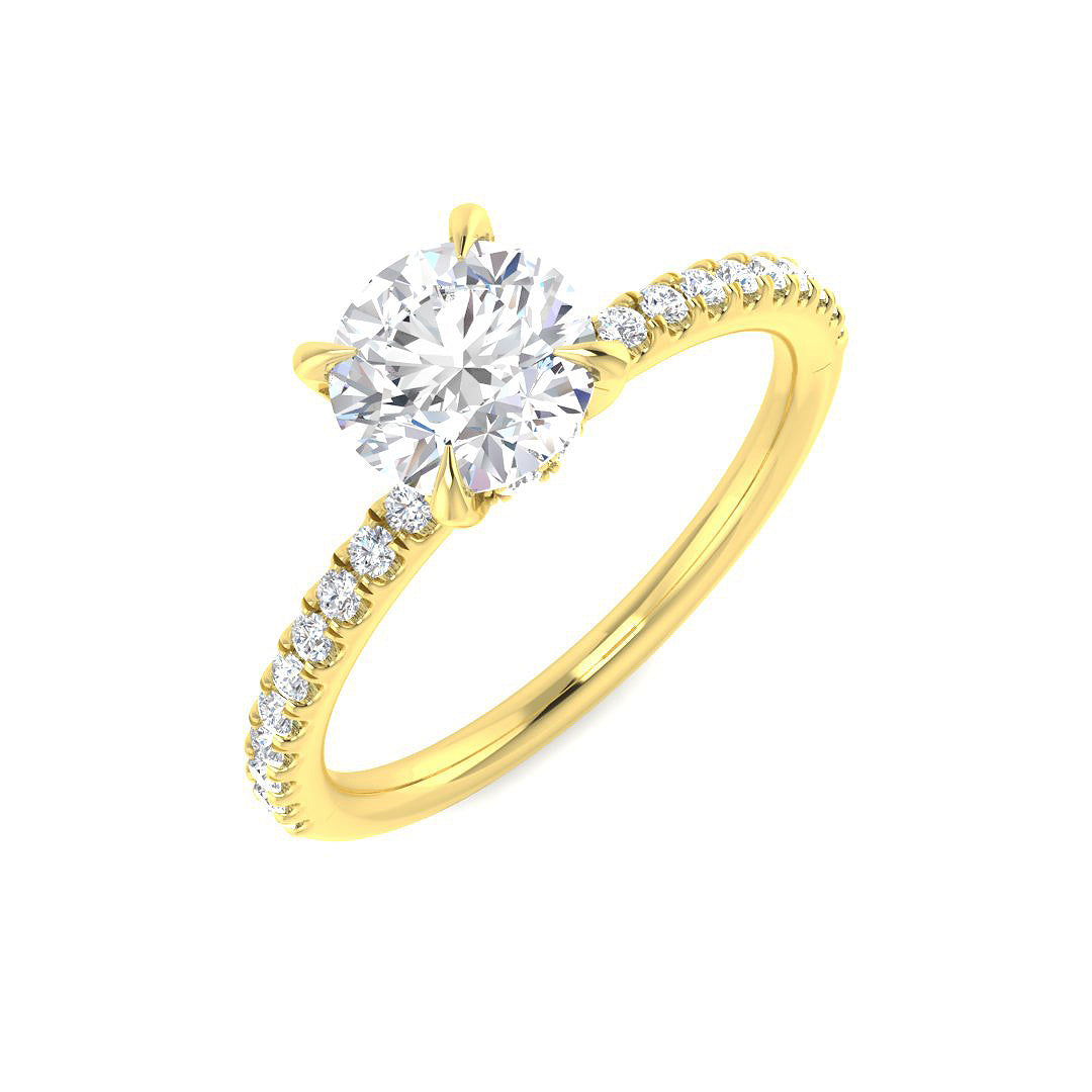 9ct Yellow Gold 1.28ct E VVS2 Laboratory Grown CVD Ring
