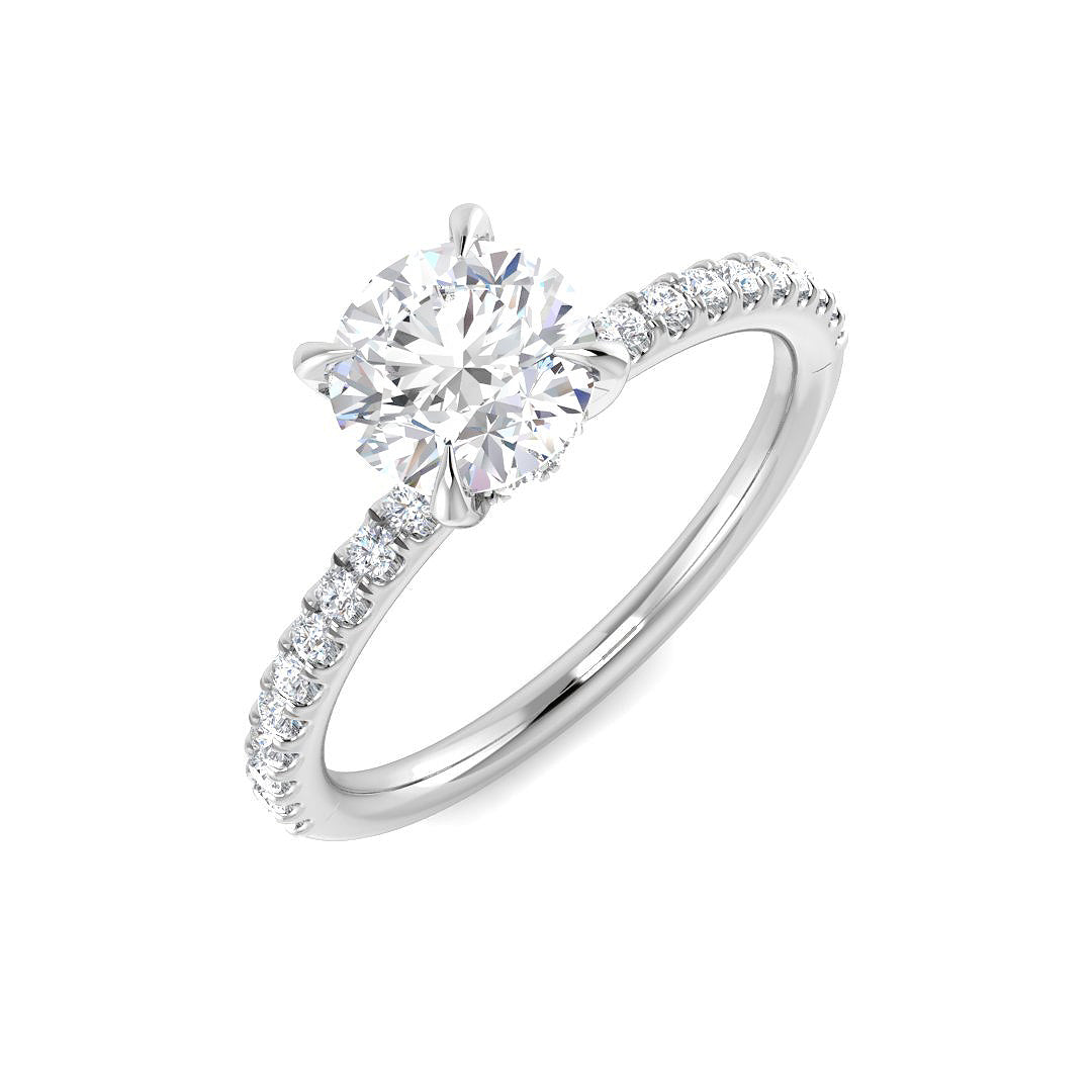 9ct White Gold 1.28ct E VS1 Laboratory Grown CVD Ring