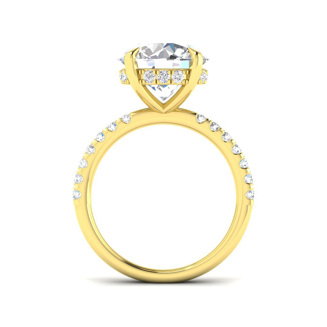 9ct Yellow Gold 5.45ct E VS1 Laboratory Grown CVD Ring
