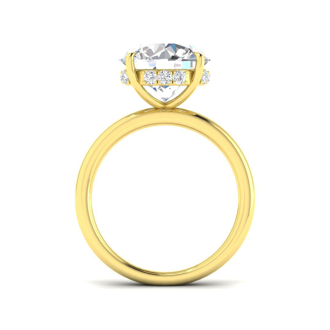 9ct Yellow Gold 5.18ct E VS2 Laboratory Grown CVD Ring