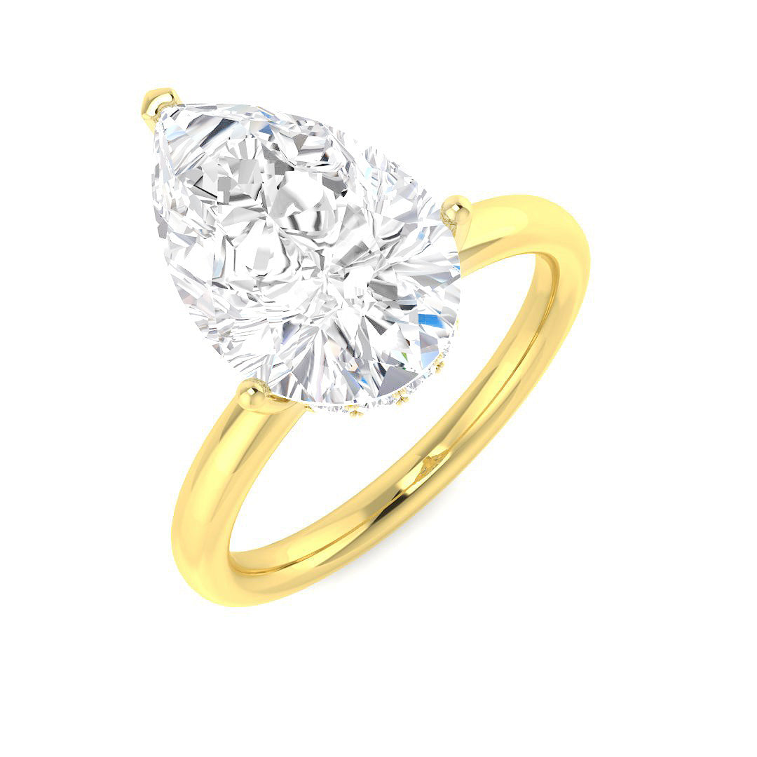 9ct Yellow Gold 4.23ct E VS2 Laboratory Grown CVD Ring