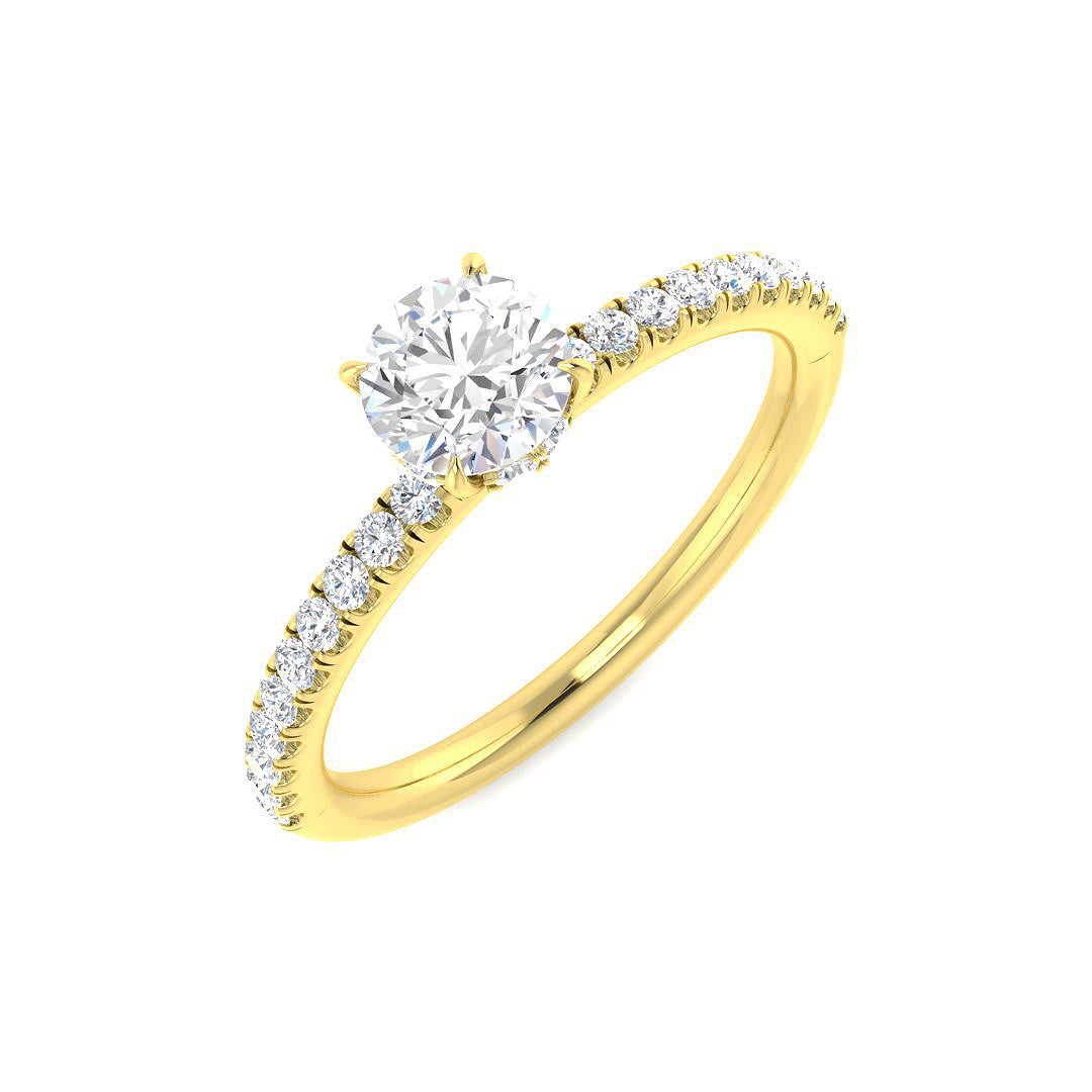 9ct Yellow Gold 0.75ct Laboratory Grown CVD Ring