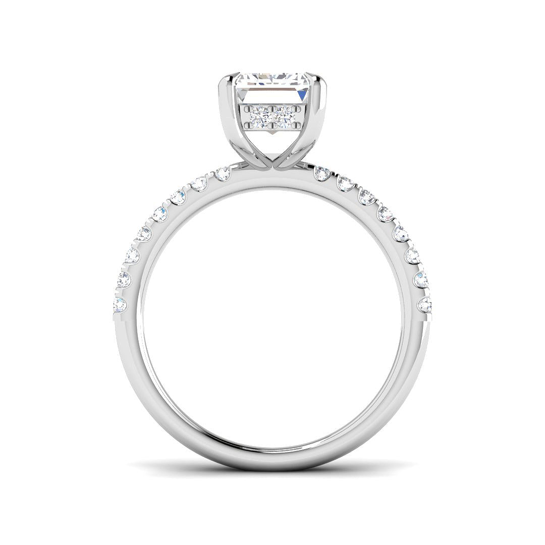 Platinum 3.41ct E VS2 Laboratory Grown CVD Ring