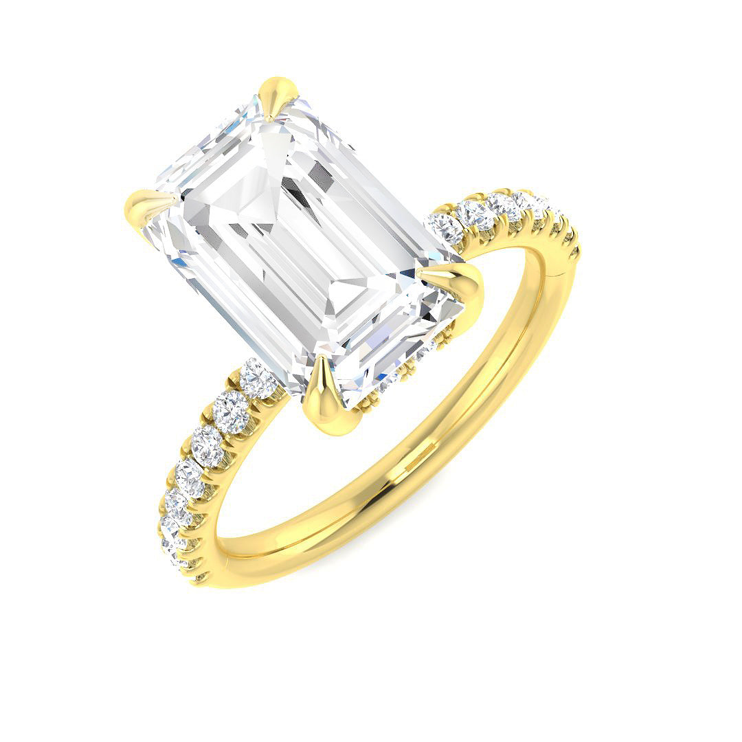 18ct Yellow Gold 4.47ct E VS2 Laboratory Grown CVD Ring
