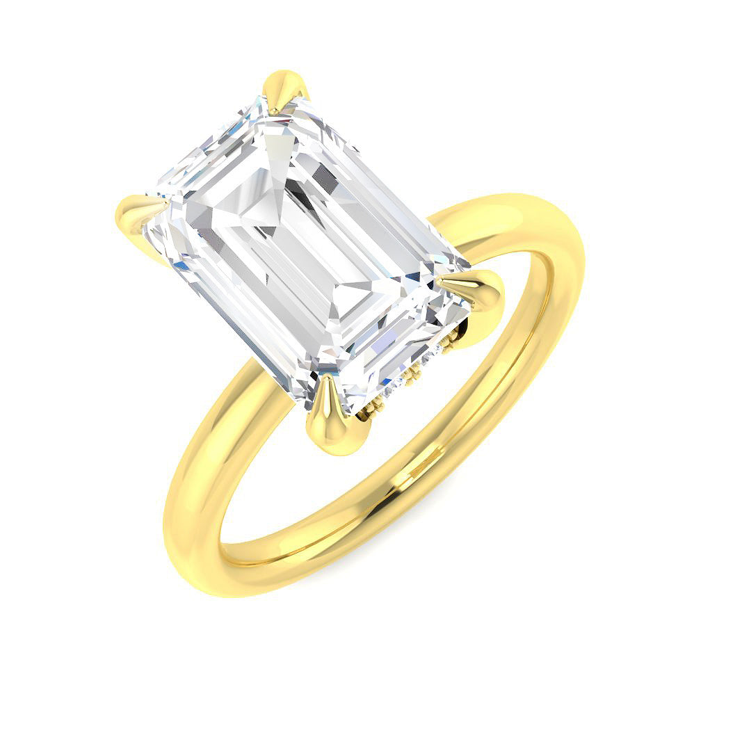 18ct Yellow Gold 4.21ct E VS2 Laboratory Grown CVD Ring