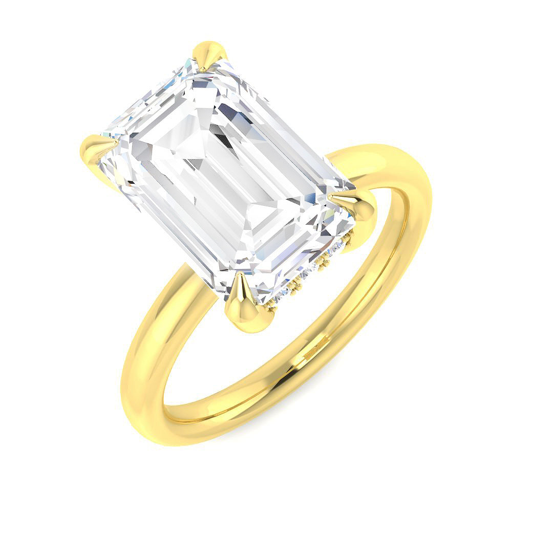 9ct Yellow Gold 5.25ct E VS2 Laboratory Grown CVD Ring