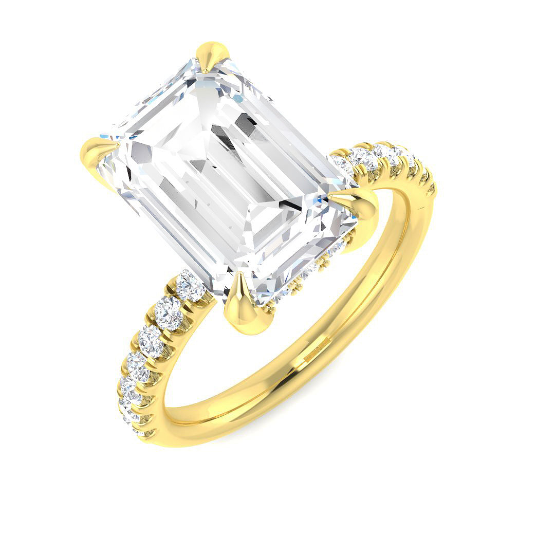 9ct Yellow Gold 5.52ct E VS2 Laboratory Grown CVD Ring