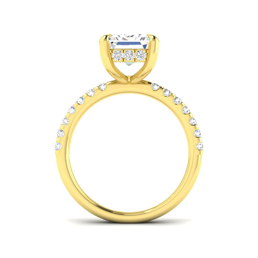 9ct Yellow Gold 5.52ct E VS2 Laboratory Grown CVD Ring