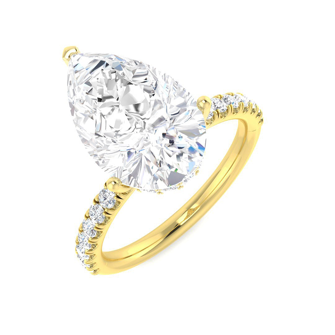 9ct Yellow Gold 4.51ct E VS2 Laboratory Grown CVD Ring