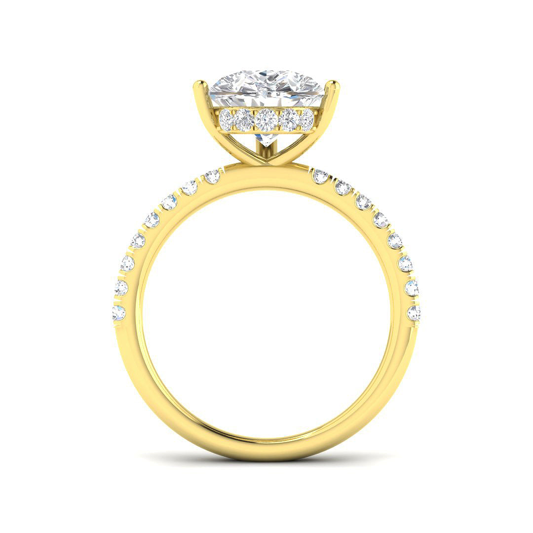 9ct Yellow Gold 4.51ct E VS2 Laboratory Grown CVD Ring