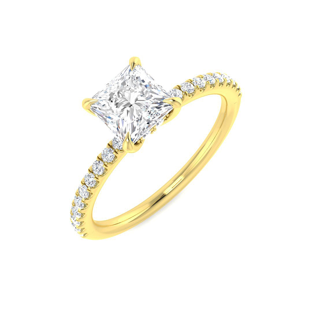 9ct Yellow Gold 1.26ct E VS2 Laboratory Grown CVD Ring