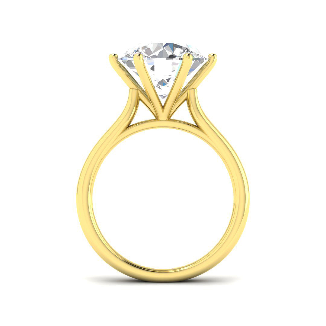 9ct Yellow Gold 5.01ct E VS1 Laboratory Grown CVD Ring