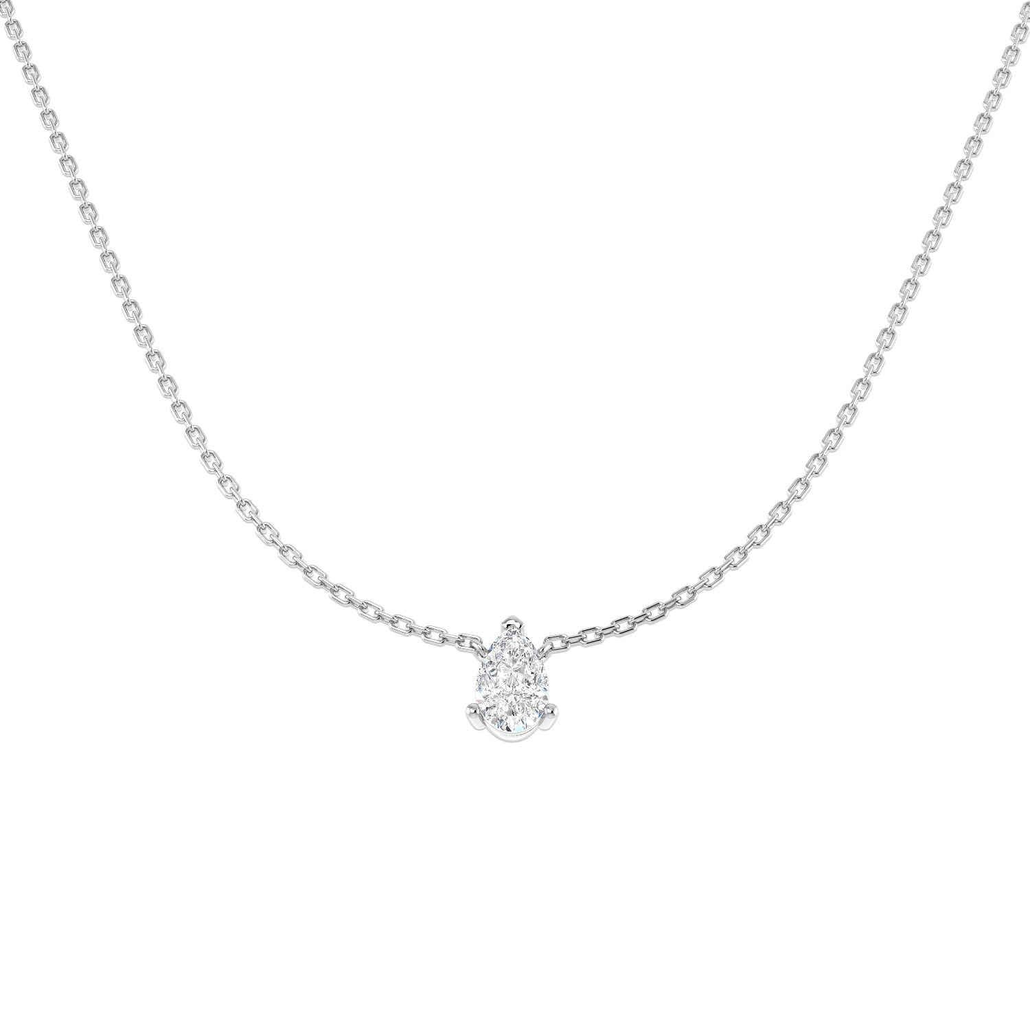 9ct White Gold 0.53ct Laboratory Grown CVD Necklace
