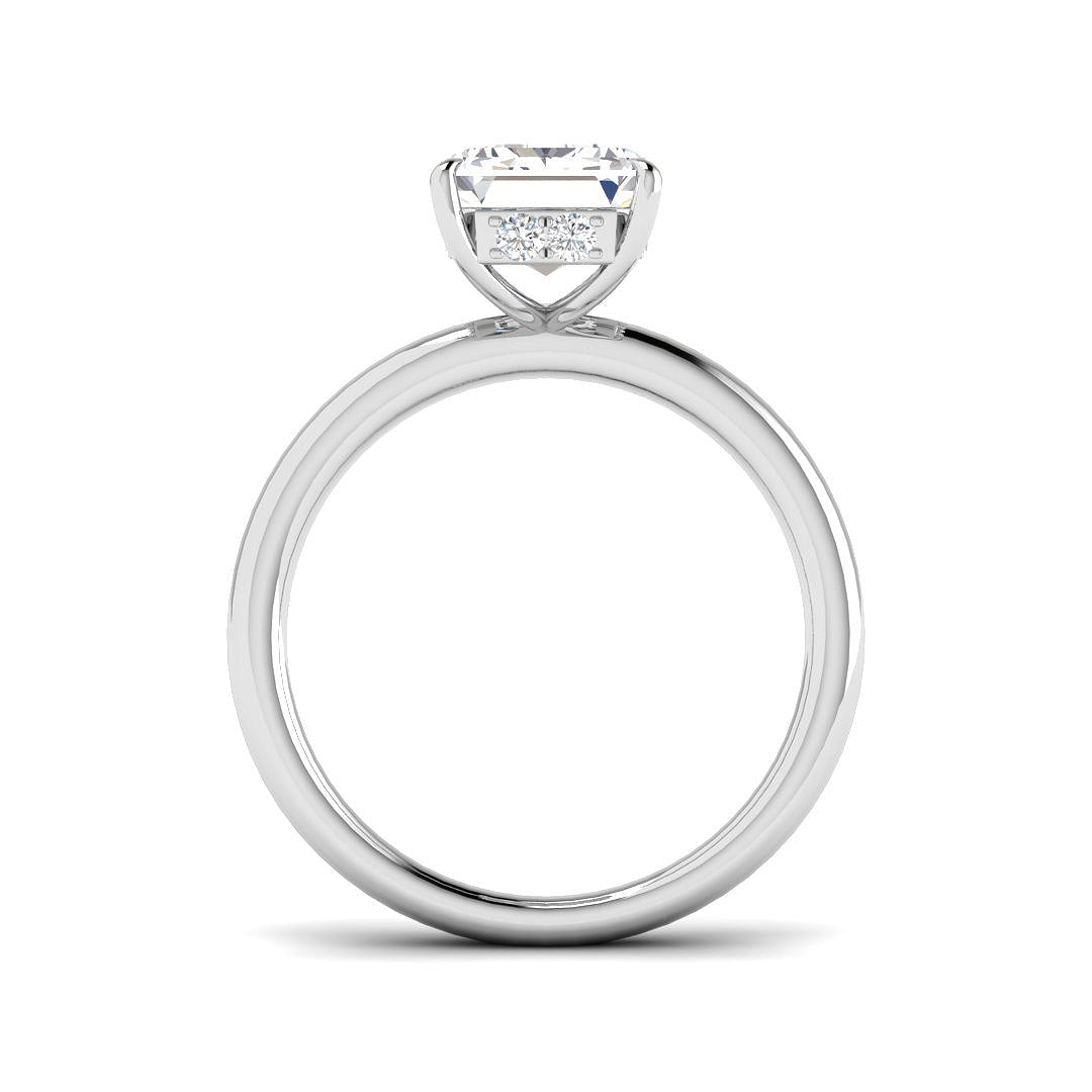 Platinum 4.20ct E VS2 Laboratory Grown CVD Ring
