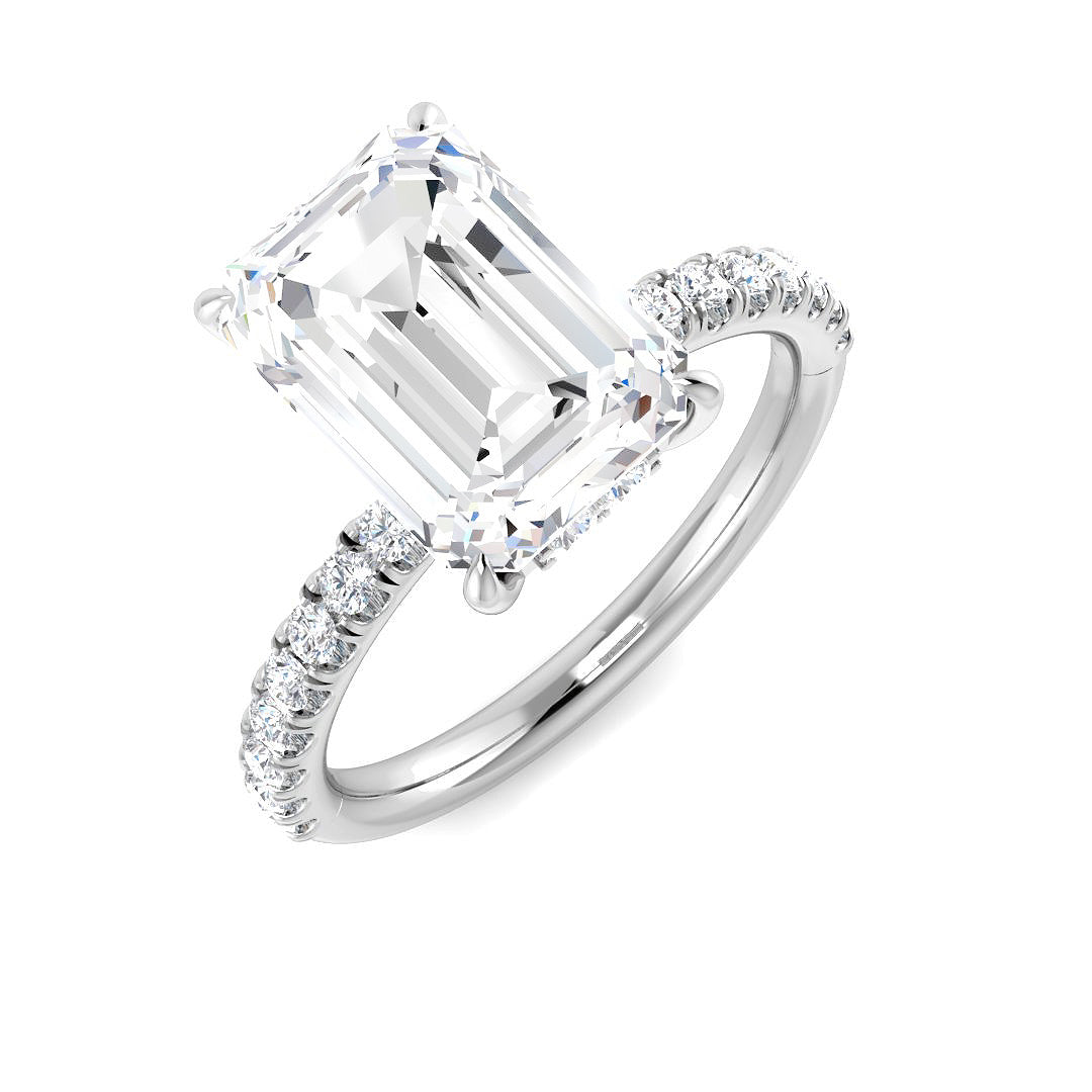 9ct White Gold 4.44ct E VS1 Laboratory Grown CVD Ring