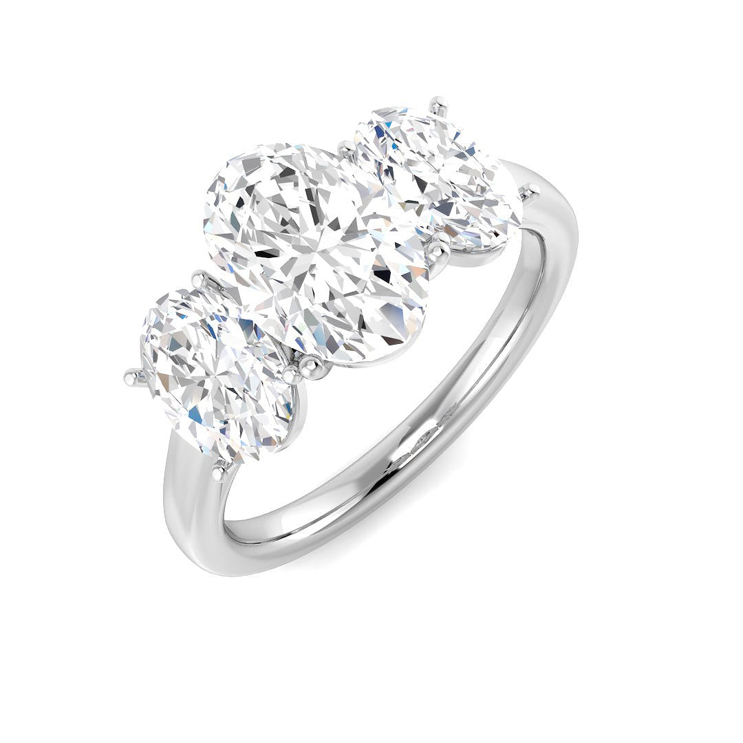 9ct White Gold 2.98ct E VVS2 Laboratory Grown CVD Ring