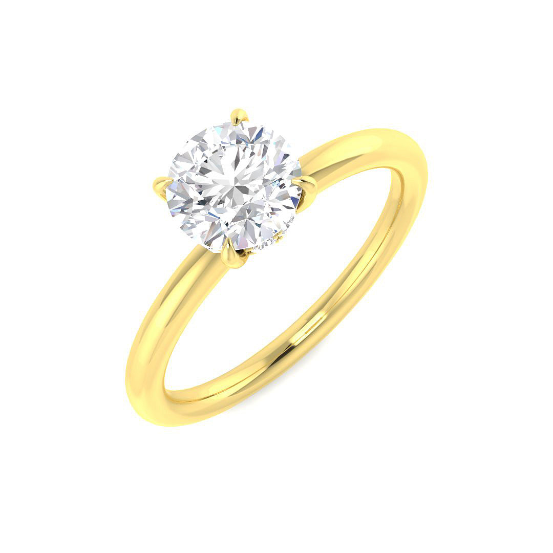 9ct Yellow Gold 1.10ct E VS2 Laboratory Grown CVD Ring