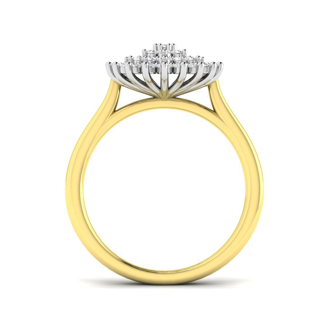 9ct Two-Tone Gold 0.53ct G SI2 Diamond Ring