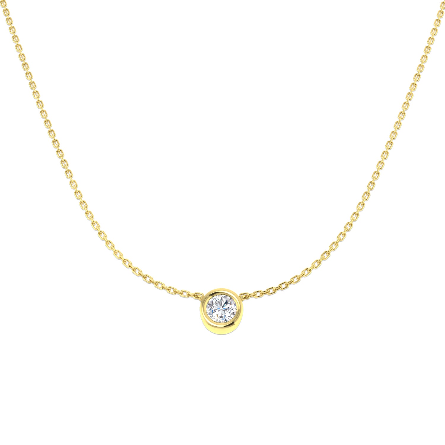 9ct Yellow Gold 0.50ct Laboratory Grown CVD Necklace