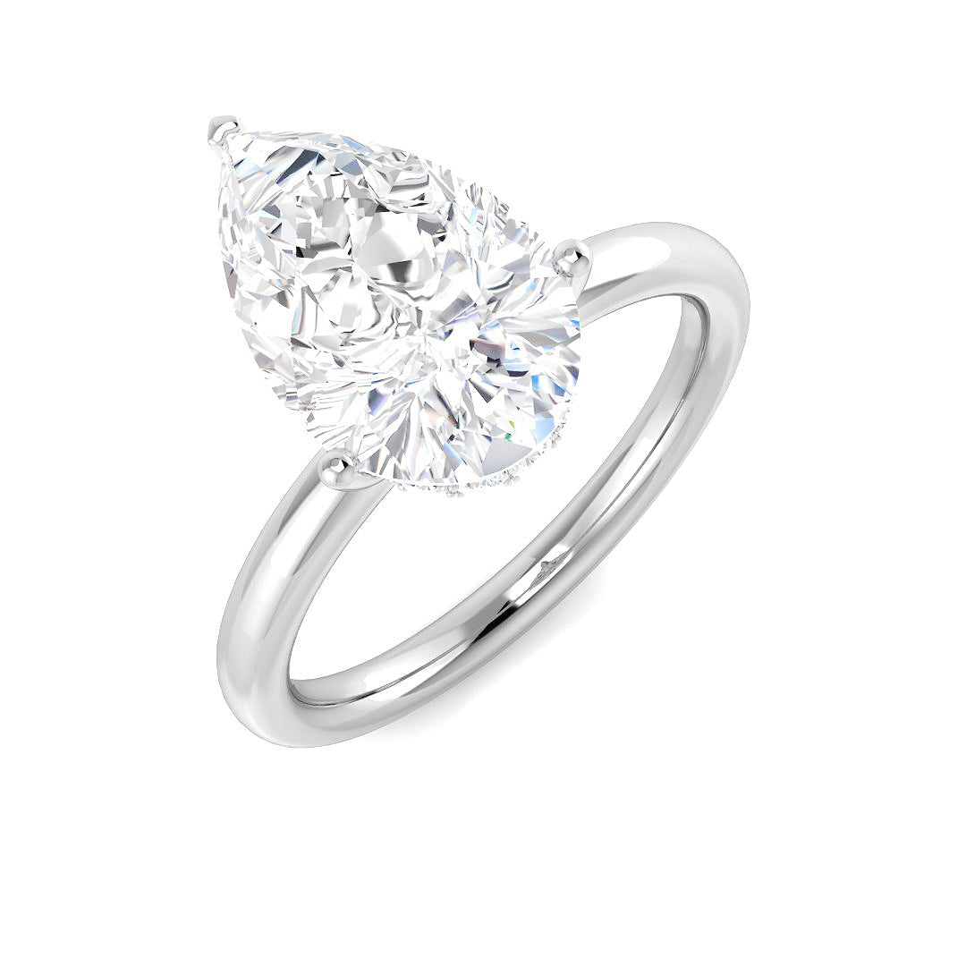 Platinum 3.20ct E VS2 Laboratory Grown CVD Ring