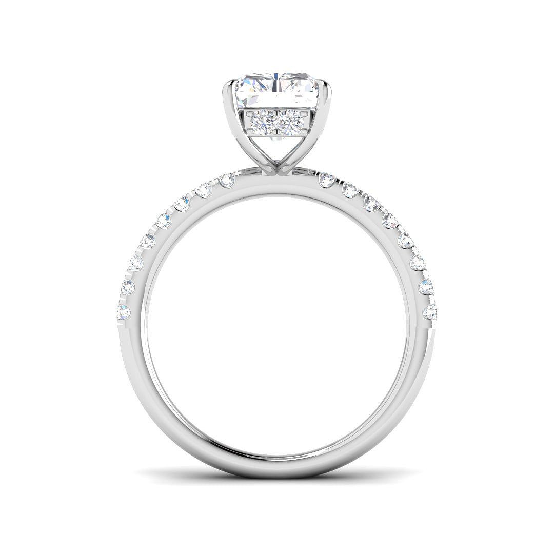 9ct White Gold 3.37ct E VS1 Laboratory Grown CVD Ring