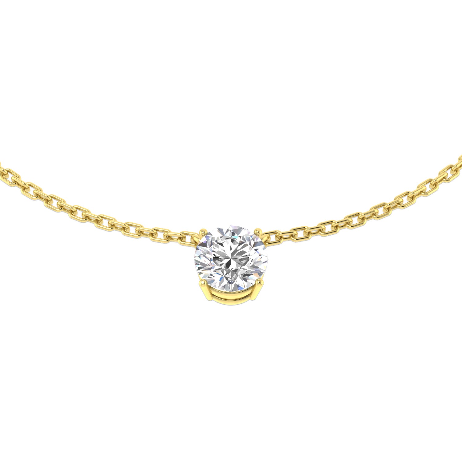 18ct Yellow Gold 0.50ct G VS2 Diamond Necklace